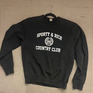 Sporty & rich varsity crest sweatshirt size s